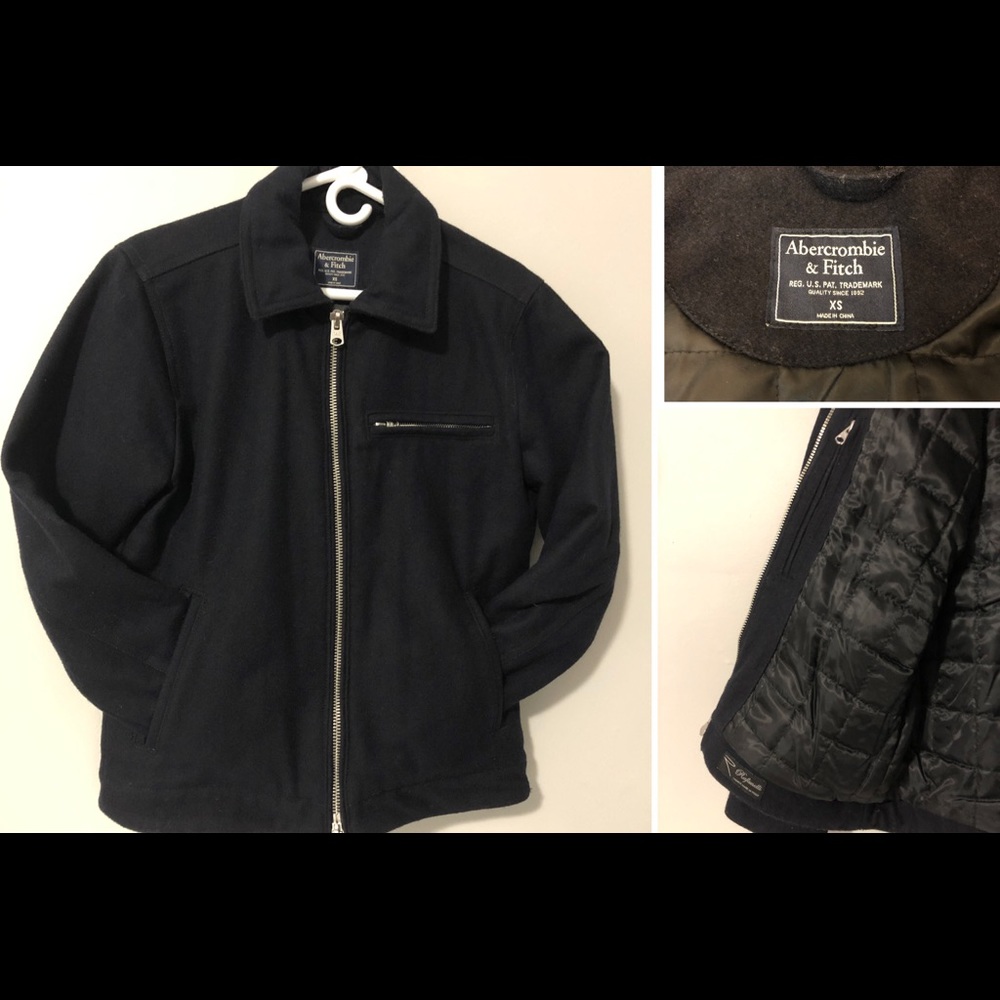 Men’s A&F Navy X-small Wool Peacoat